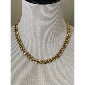 Unisex Gold Tone Big Link Chain Necklace